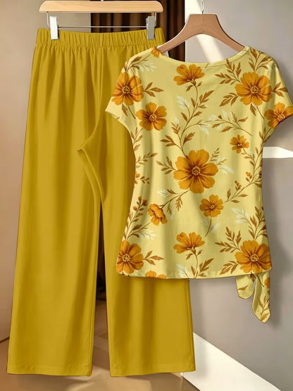 BowBelle Printed Two-Piece Set