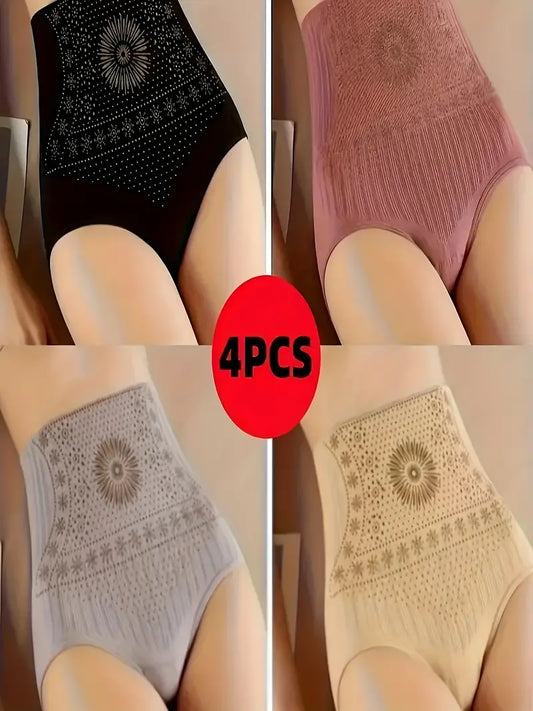 4PCS Tummy Control Shapewear – High Waist & Hip Lift