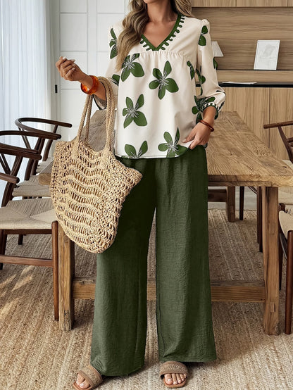 GeoLuxe Wide-Leg Set