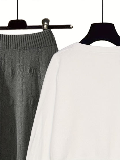 Women’s Knit Top & Skirt Set