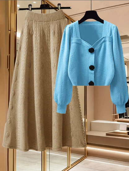 Women’s Knit Top & Skirt Set