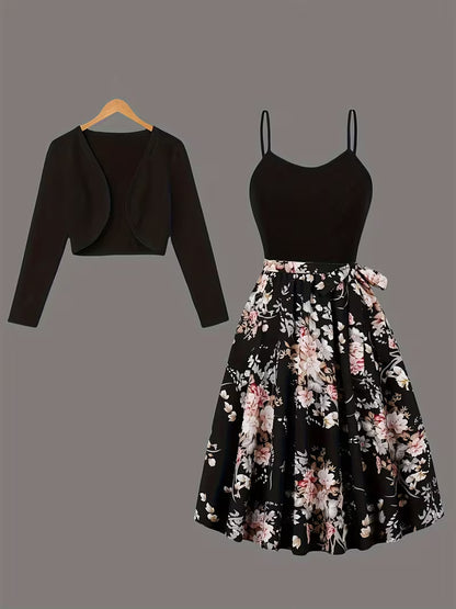 Luxe Grace Two-Piece Maxi Skirt Set