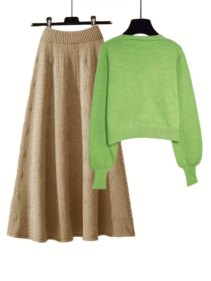 Women’s Knit Top & Skirt Set