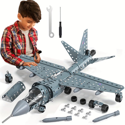 DAYS DIY Metal Jet Airplane Model Toy