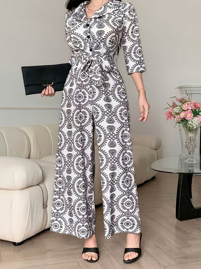 Women’s Floral Vacation Loose Fit Jumpsuit