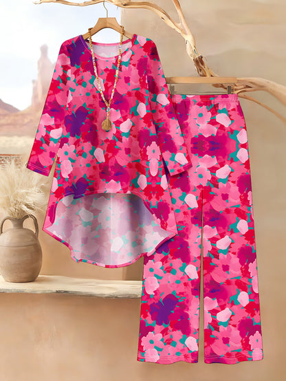 Floral Elegance Long Sleeve Co-Ord Set
