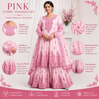 Floral Elegance Women's Matching Top & Pants Set