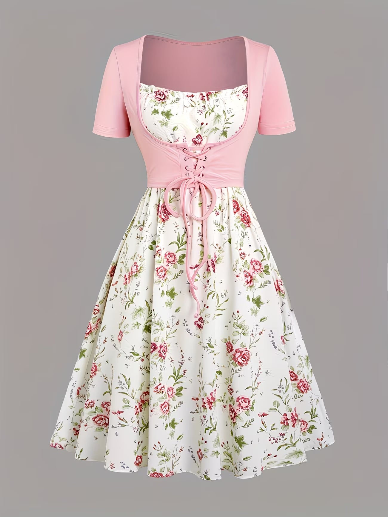 Women's Floral Halter Dress & Cardigan Set