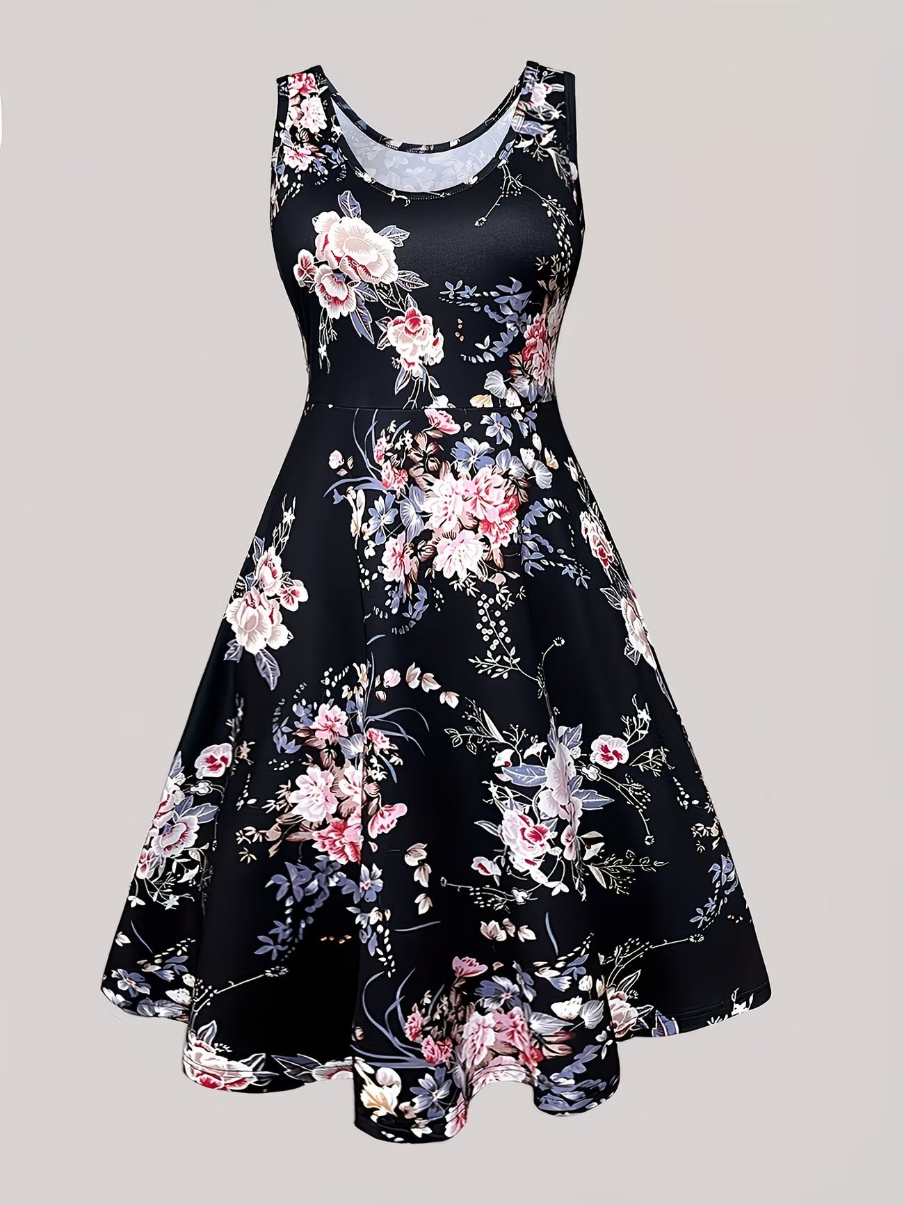 Women's Floral Halter Dress & Cardigan Set