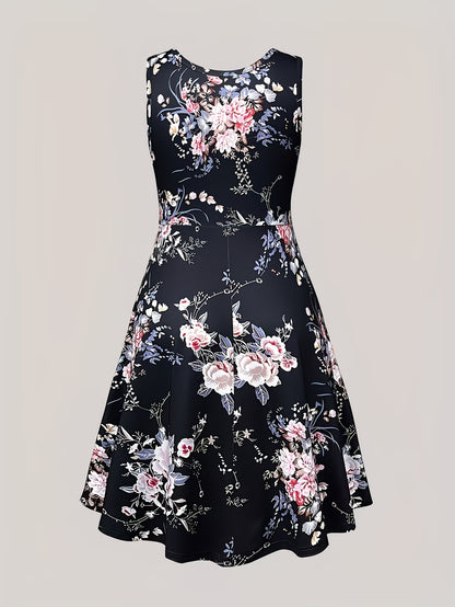 Women's Floral Halter Dress & Cardigan Set