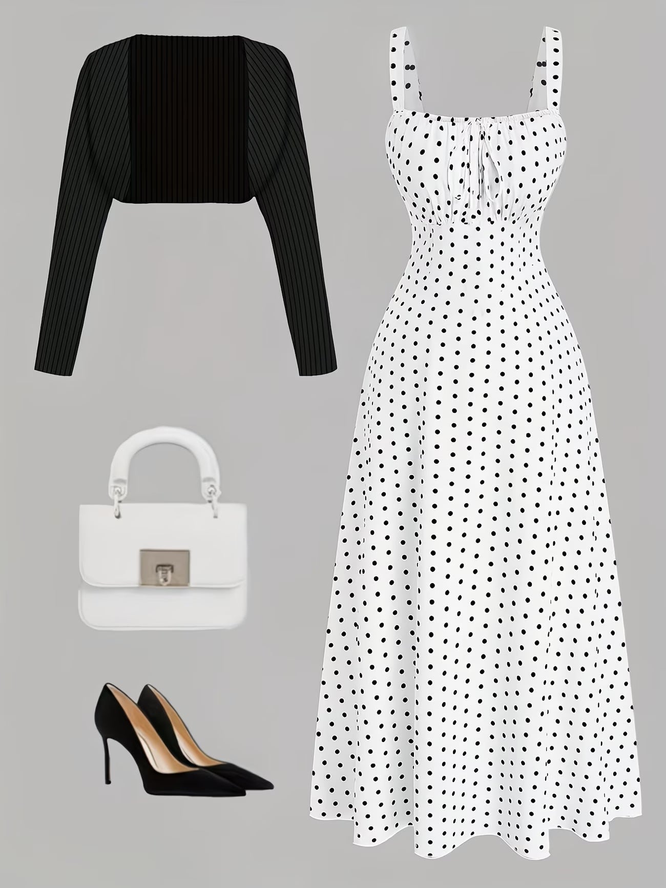Women's Floral Halter Dress & Cardigan Set