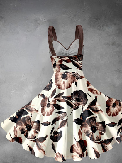 Women's Floral Halter Dress & Cardigan Set