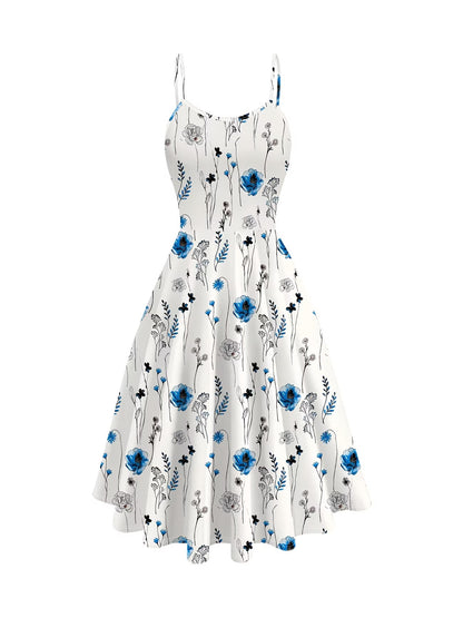 Women's Floral Halter Dress & Cardigan Set