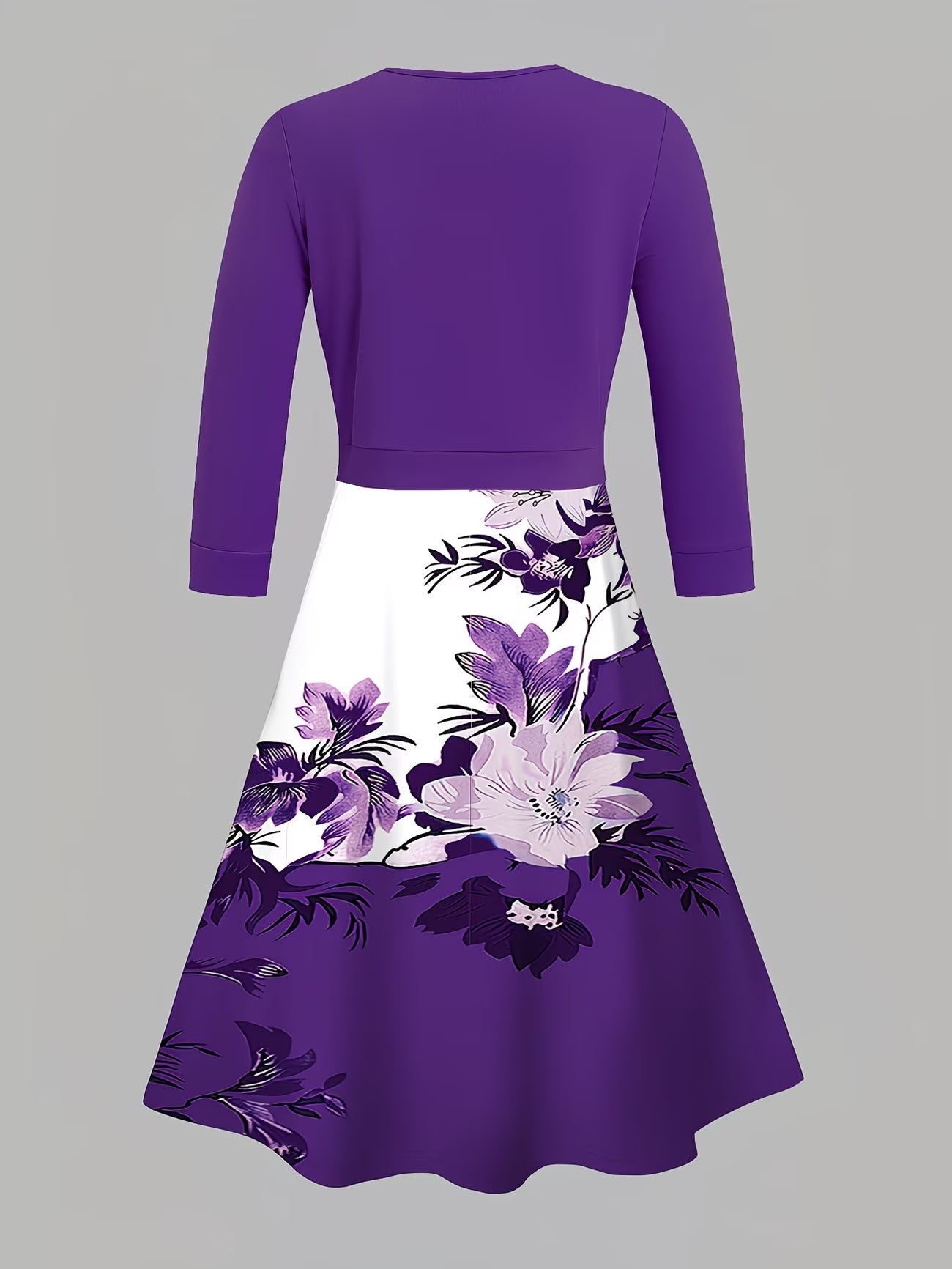 Blooming Grace Women's Floral Tie-Waist Dress with Matching Cardigan