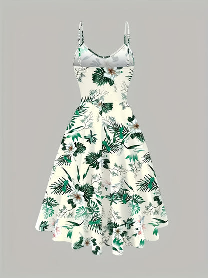 Women Summer Vacation Floral Dress & Top 2-Piece Set