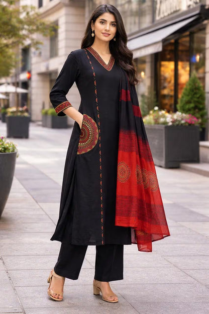 Black Royal 1 Kurta Palazzo Set 🖤