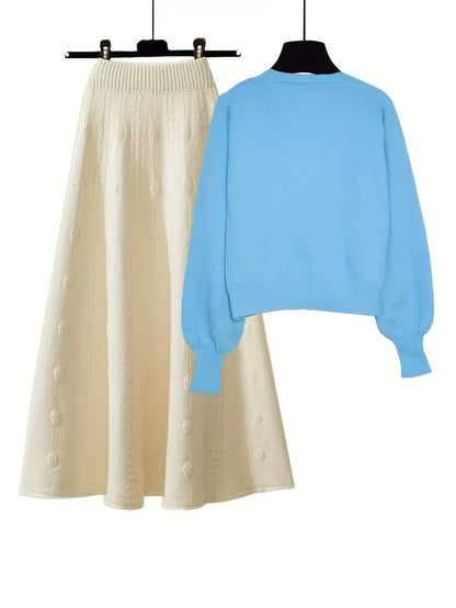 Women’s Knit Top & Skirt Set