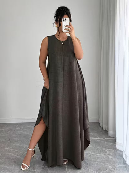 Elegant Tie-Belt A-Line Dress💖