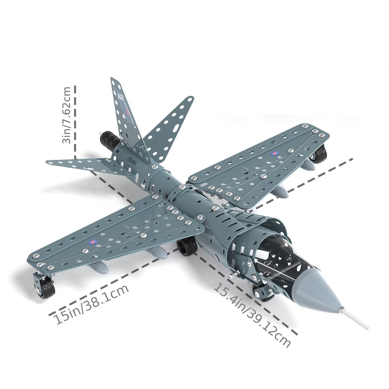 DAYS DIY Metal Jet Airplane Model Toy