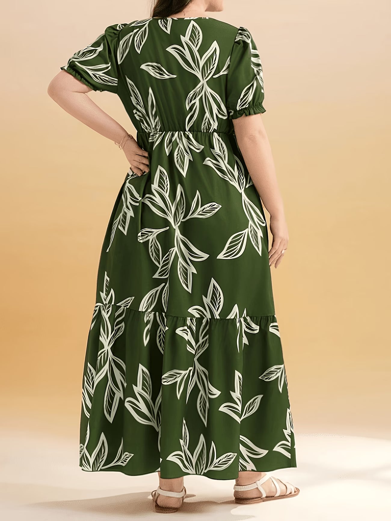 Graceful Summer Printed A-Line Maxi Dress