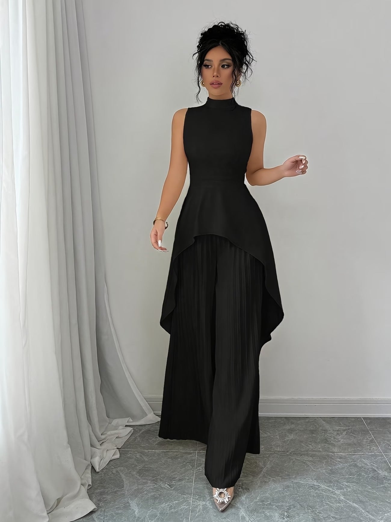 Urban Grace Pleated Pants Ensemble
