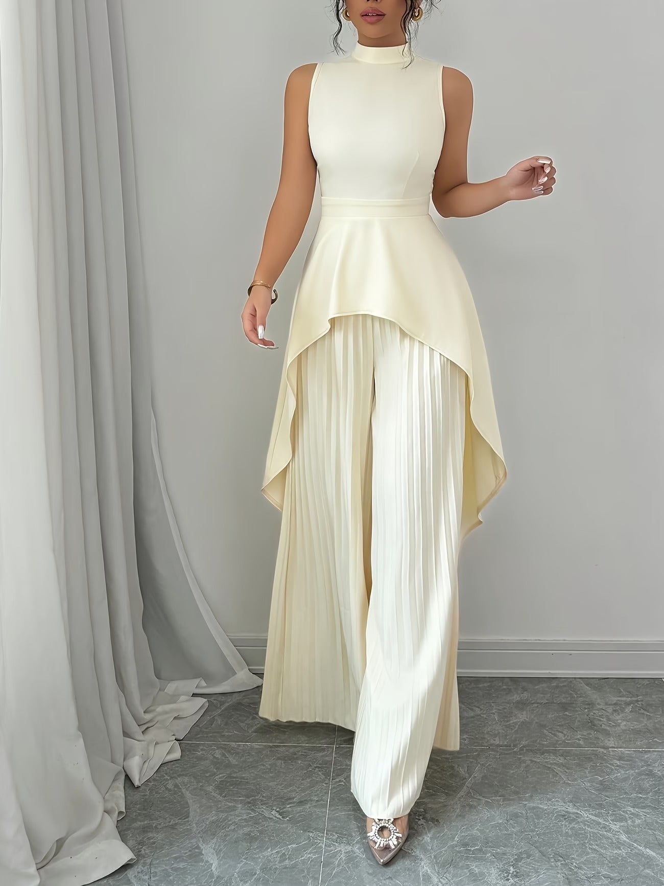 Urban Grace Pleated Pants Ensemble