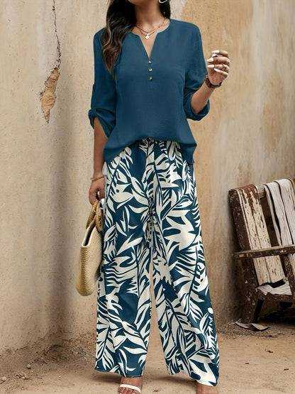 Refined Spring Luxe Pullover & Trouser Co-Ord Set