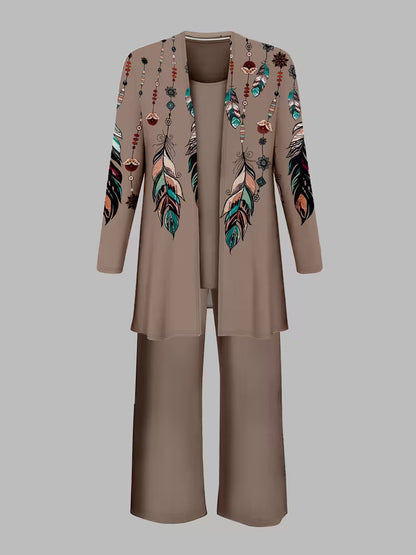 Women’s 3pcs Cardigan, Vest & Pants Fashion Set