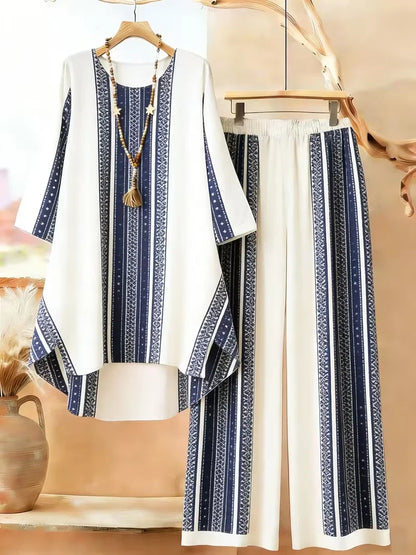 Women’s Printed Co-Ord Set – Comfortable Casual Wear (Top & Pants)