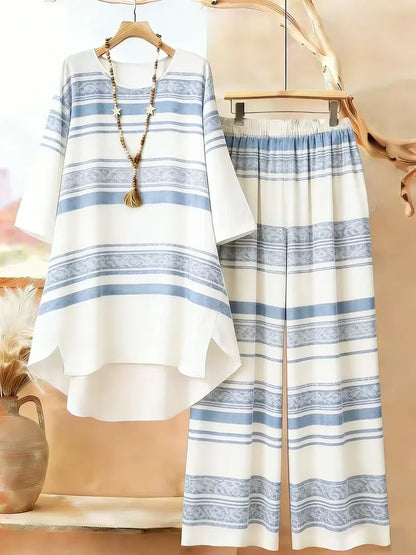 Women’s Printed Co-Ord Set – Comfortable Casual Wear (Top & Pants)