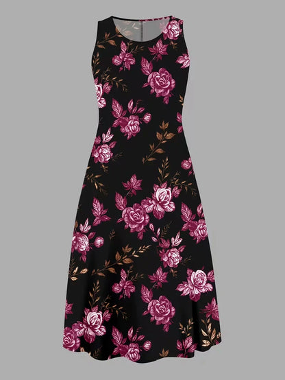 Women’s Floral Dress Set with Cardigan – Casual Elegant Wear