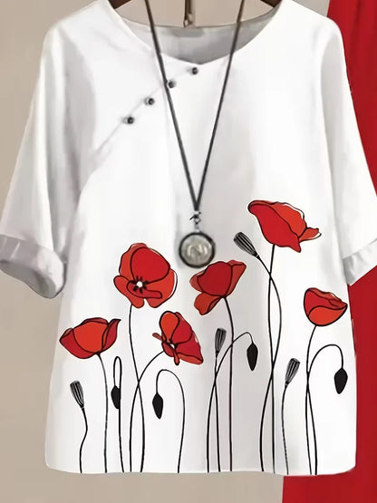 Breathable Floral Top & Pants Set – Perfect Summer Outfit