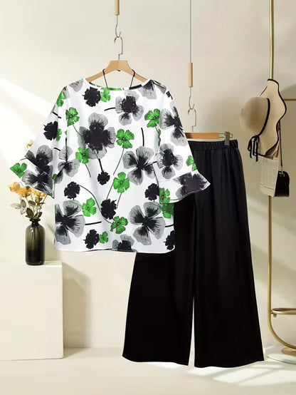 Midnight Bloom Co-Ord Set – Effortless Elegance for Everyday Wear