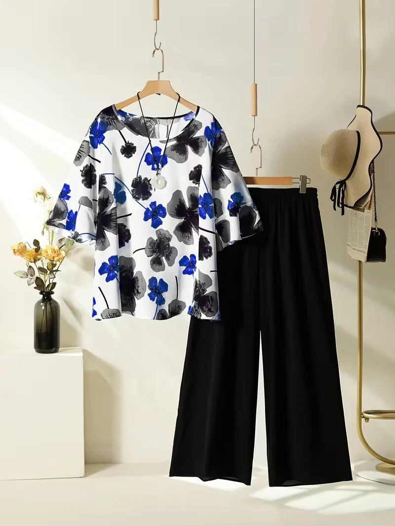 Midnight Bloom Co-Ord Set – Effortless Elegance for Everyday Wear