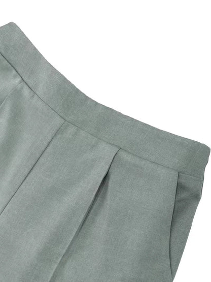 Belted Sleeveless Top and Straight Leg Pants Co-ord Set for Women