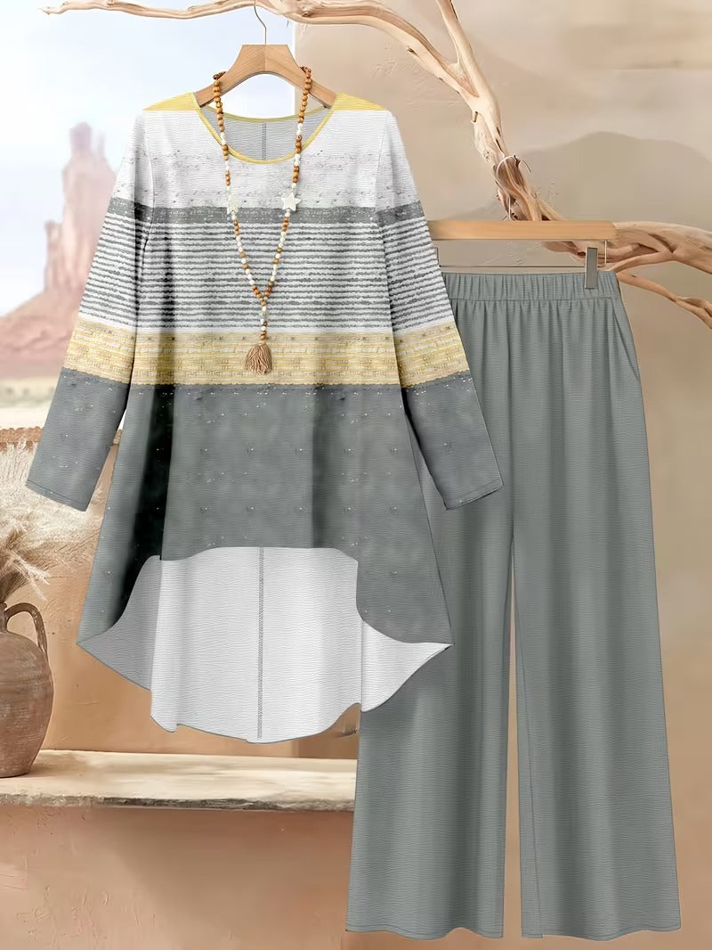 Women's Plus Size Geometric Set