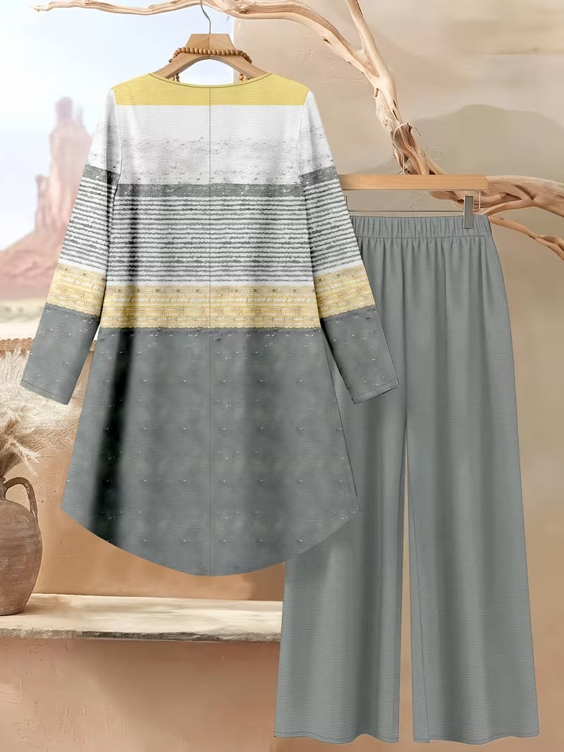 Women's Plus Size Geometric Set