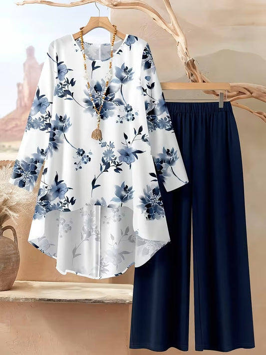Women's Plus Size Geometric Set