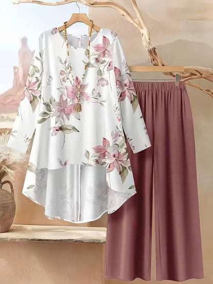 Women's Plus Size Geometric Set