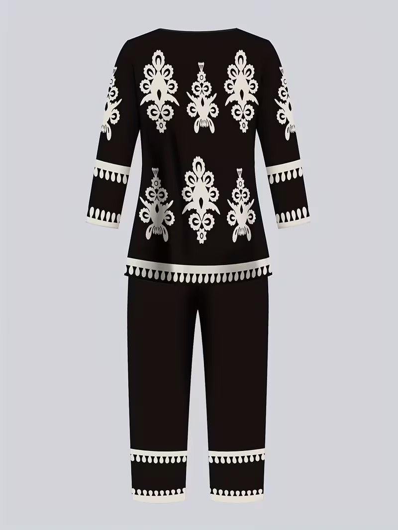 Elegant Boho Print Co-Ord Set