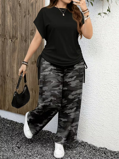 Plus Size Casual Comfort Set